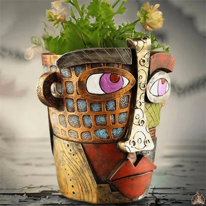 🔥 Last Day 49% OFF 😍 2024 Architecturm®Handmade Picasso Brutalist Abstract Beauty Face Flower Pot